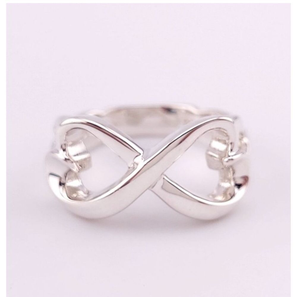 Tiffany & Co. Double Loving Heart Ring Paloma Picasso -529 Silver - Sz 5 - Picture 3 of 16